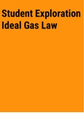 Exam (elaborations) Student Exploration Ideal Gas Law 