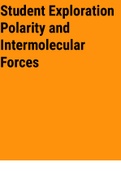 Exam (elaborations) Student Exploration Polarity and Intermolecular 