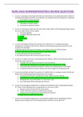NURS 2633 NURSING PEDIATRICS REVIEW QUESTIONS 