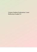 Gizmos Student Exploration: Laser Reflection-Graded A+