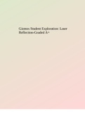 Gizmos Student Exploration&colon; Laser Reflection-Graded A&plus;