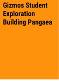 Exam (elaborations) Student Exploration Building Pangaea 