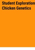 Exam (elaborations) Student Exploration Chicken Genetics 