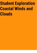 Exam (elaborations) Student Exploration Coastal Winds and Clouds 