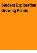 Exam (elaborations) Student Exploration Growing Plants 