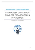 Grundlagen und Anwendung der Pädagogischen Psychologie