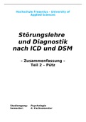 Störungslehre und Diagnostik nach ICD und DSM Zusammenfassung Teil 1