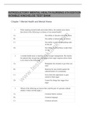 INTRODUCTORY MENTAL HEALTH NURSING 4TH EDITION WOMBLE KINCHELOE COMPLETE TEST BANK