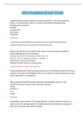 HESI PHARMACOLOGY EXAM 2022-LATEST UPDATE &vert;A&plus; EXAM GUIDE