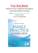 Family Practice Guidelines 5th Edition by Cash Glass Mullen Test Bank