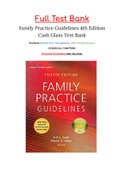 Family Practice Guidelines 4th Edition by Cash Glass Test Bank PDF printed