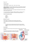 Lecture notes Unit 5 -  Principles and Applications of Science II - Respiratory System