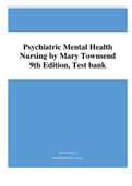 Psychiatric Mental Health Nursing by Mary Townsend 9th Edition&comma; Test bank