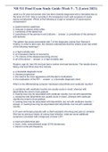 NR 511 Final Exam Study Guide &vert;Week 5 - 7&vert; &lpar;Latest 2021&rpar;&colon; Differential Diagnosis & Primary Care Practicum - Chamberlain