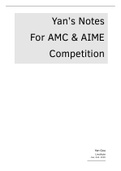 Yan's Notes For AMC  & AIME COMPETITION
