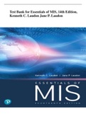 Test Bank for Essentials of MIS, 14th Edition