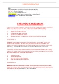 Exam (elaborations) NURS 601 Pharm Endocrine Medications Questions and Answers- University of San Francisco NURS 601 Pharm Endocrine Medications Questions and Answers- University of San Francisco/NURS 601 Pharm Endocrine Medications Questions and Answers-