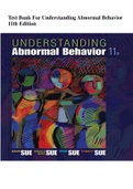 Test Bank For Understanding Abnormal Behavior 11th Edition.pdf