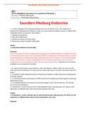 Exam &lpar;elaborations&rpar; NURS 618 Saunders Medsurg Endocrine Questions and Answers- University of San Francisco NURS 618 Saunders Medsurg Endocrine Questions and Answers- University of San Francisco&sol;NURS 618 Saunders Medsurg Endocrine Questions and Answers- Un