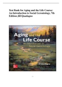 Test Bank for Aging and the Life Course.pdf