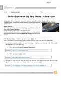 Student Exploration&colon; Big Bang Theory &ndash; Hubble&rsquo;s Law