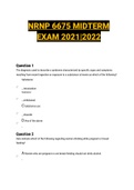 NRNP 6675 Midterm exam 2021-2022