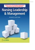 ESSENTIALS OF Nursing Leadership & Management SEVENTH EDITION