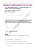 Leadership Roles and Management Functions in Nursing&comma; 10th Edition&comma; Marquis Huston Test Bank