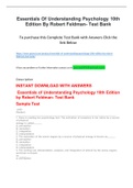 Essentials Of Understanding Psychology 10th Edition By Robert Feldman- Test Bank&period;