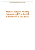 Medical Surgical Nursing Concepts and Practice 3th Edition deWit Test Bank