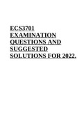 ECS3701 EXAMINATION QUESTIONS AND SUGGESTED SOLUTIONS FOR 2022.