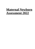 Maternal Newborn Assessment 2022