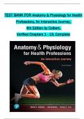 TEST BANK For Anatomy & Physiology for Health Professions&comma; An Interactive Journey&comma; 4th Edition by Colbert&comma; Verified Chapters 1 - 19&comma; Complete