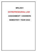 MRL2601 ASSIGNMENT 1 ANSWERS SEMESTER  1 YEAR 2022