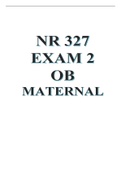 NR 327 Exam 2 OB Maternal