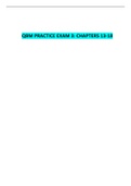 QBM PRACTICE EXAM 3: CHAPTERS 13-18