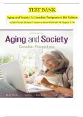 Test Bank For Aging and Society&colon; Canadian Perspectives 8th Edition by  Novak&comma; Northcott&comma; All Chapters 1 to 20 Complete&comma; Verified Edition