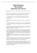 Fluid Mechanics Hydrostatics _ Questions and Answers