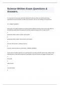 Science Written Exam Questions & Answers&period;