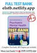 Test Bank- Davis Advantage for Townsend's Psychiatric Mental Health Nursing&comma; 11th Edition by Karyn I&period; Morgan&vert;&vert;Instant Download Davis Advantage for Townsend's Psychiatric Mental Health Nursing