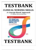 Test Bank - for Nursing A Concept-Based Approach to Learning&comma; Volume 1 4th Edition by Pearson Educationby Pearson Education&comma; All Chapters &vert; Complete Solution &vert; Guide A&plus;&period;