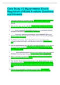 Case Study 15&colon; Hypovolemic Shock&colon; Regulation of Blood Pressure Questions and Answers