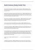 Earth Science Study Guide Test&period;