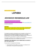 Exam (elaborations) Advance Indigenous Law LCP4804 