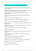 Intermediate Accounting Exam &num;1 Questions and Answers