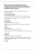 PHTLS Post test 9th edition Exam  Sample Exam Questions And Answers  verified 100&percnt; correct 