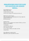 ABQAURP&lpar;HCQM&rpar; EXAM STUDY GUIDE  WITH QUESTIONS AND ANSWERS  RATED A&period;