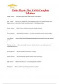 Abeka Physics Test 1 With Complete Solutions