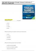 TEST BANK FOR Essentials of Strength Training and Conditioning 4th Edition by G&period; Gregory Haff & N&period; Travis Triplett &comma; ISBN&colon; 9781492501626 Questions and Detailed Correct Answers 100&percnt; &vert;&vert; Guide A&plus;