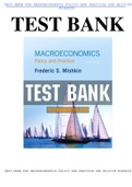 TEST BANK FOR MACROECONOMICS POLICY AND PRACTICE 2ND EDITION MISHKIN